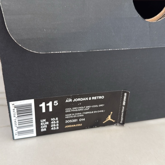 Air Jordan 8 Retro WORN ONCE BOX INCLUDED - Picture 2 of 5